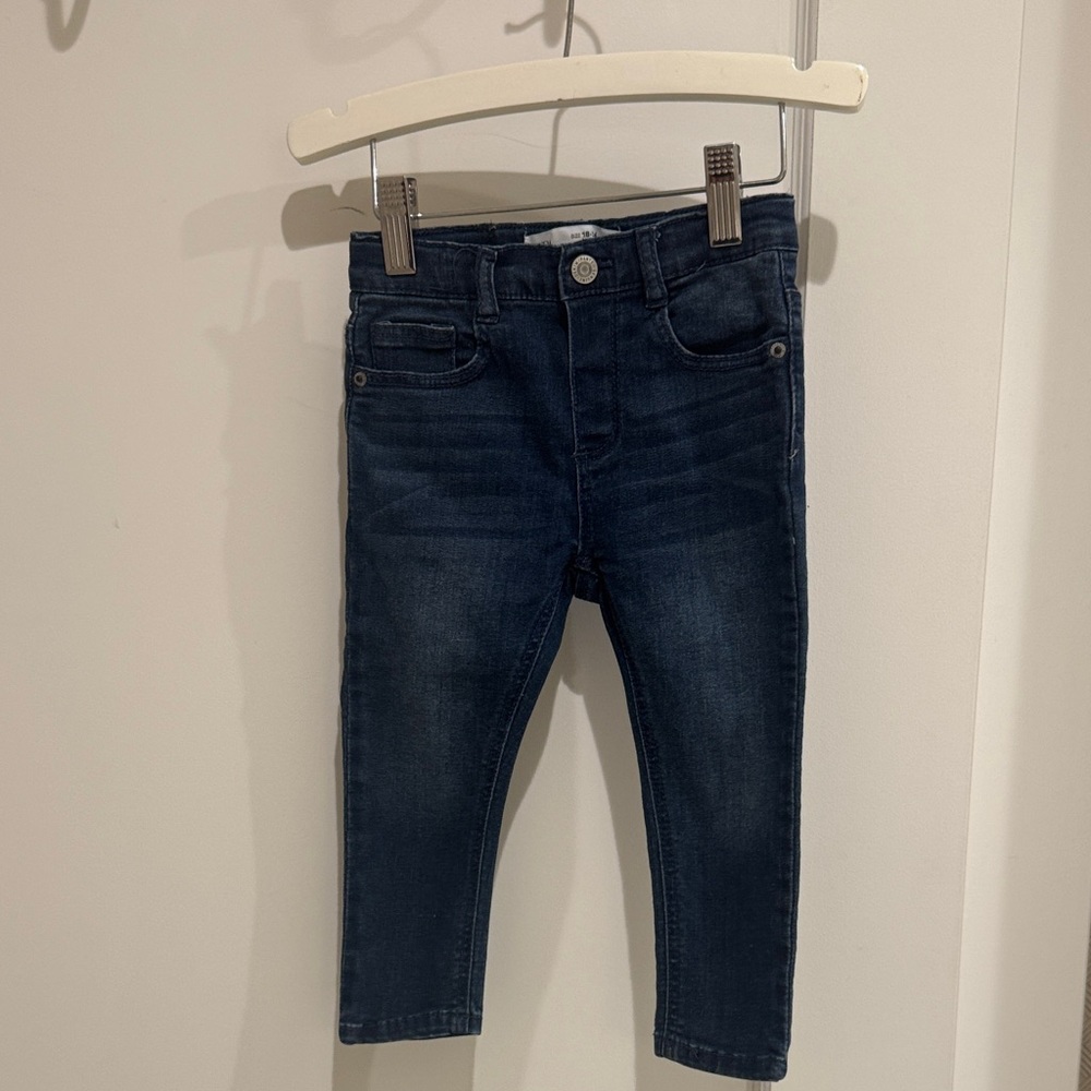 Zara Kids Navy Blue skinny Jeans size 18-24 months